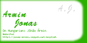 armin jonas business card
